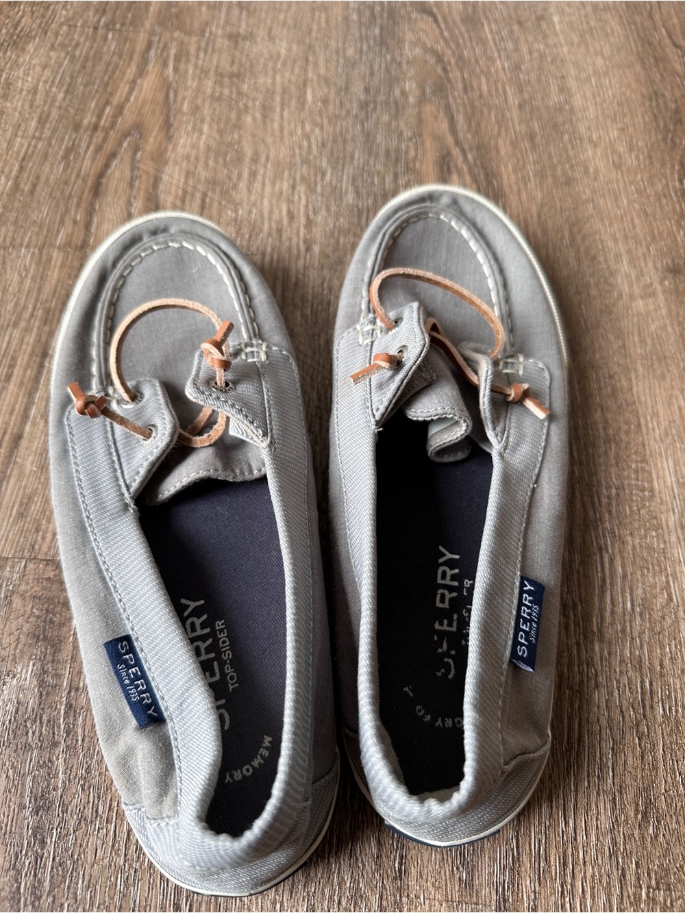 Sperry Top-Sider Lounge Away Gray Canvas Slip On Sneakers Size 7.5 - Picture 4 of 6